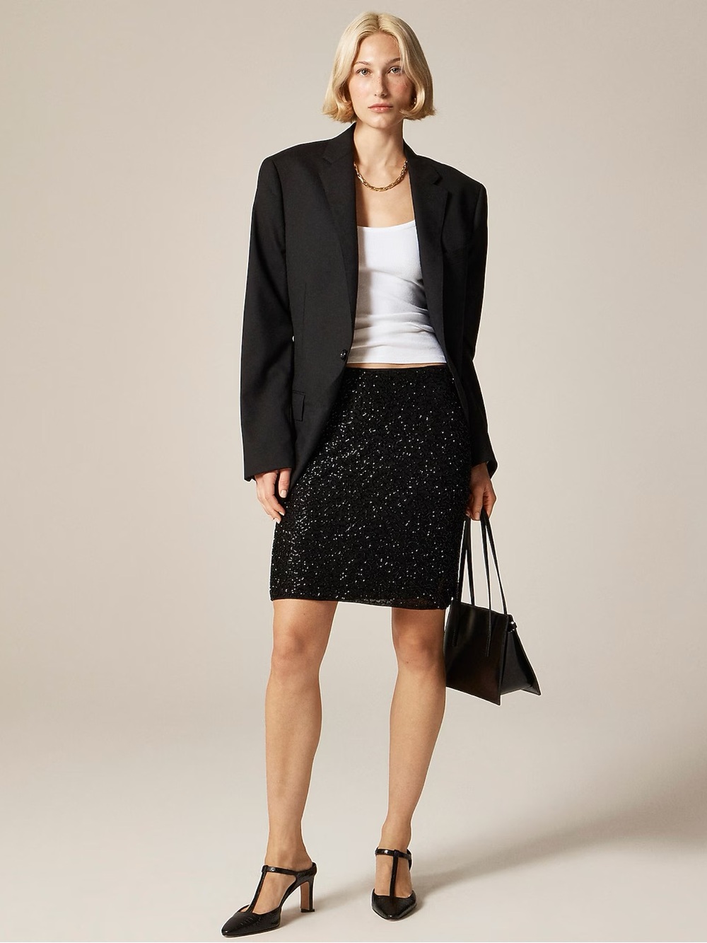 J. Crew Collection sequin layered slip skirt fully beaded size 4 FALL 2025